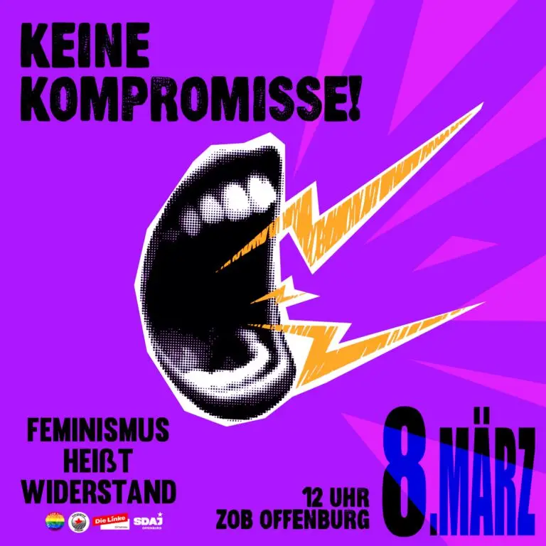 Mehr über den Artikel erfahren Keine Kompromisse – Demo zum feministischen Kampftag