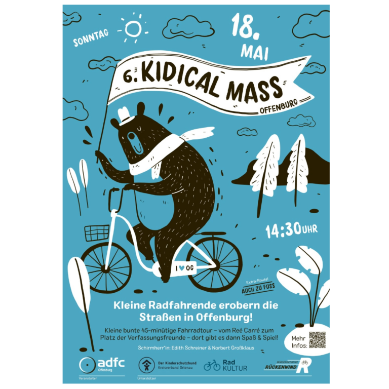 Mehr über den Artikel erfahren Straßen sind für alle da! – Kidical Mass in Offenburg