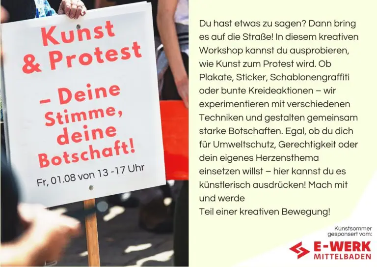 Mehr über den Artikel erfahren Mach deine Stimme sichtbar – Kunst & Protest in Offenburg!