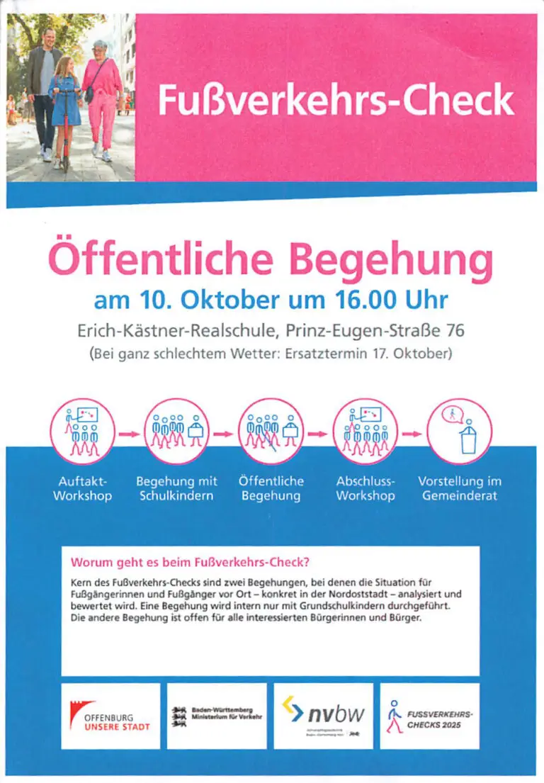 Mehr über den Artikel erfahren Fußverkehrs-Check Begehung