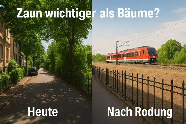 Mehr über den Artikel erfahren Zaun wichtiger als Bäume? – Wilhelmstraße droht Kahlschlag