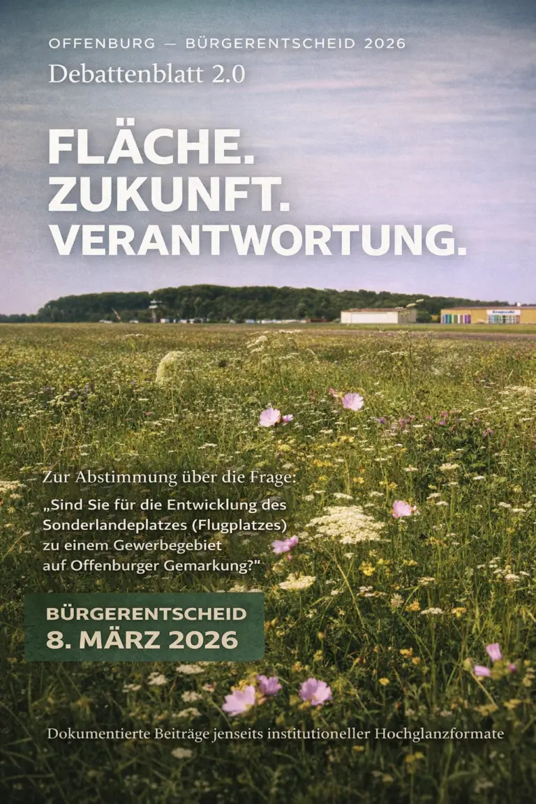 Mehr über den Artikel erfahren Debattenblatt 2.0 – Bürgerentscheid Offenburg 2026
