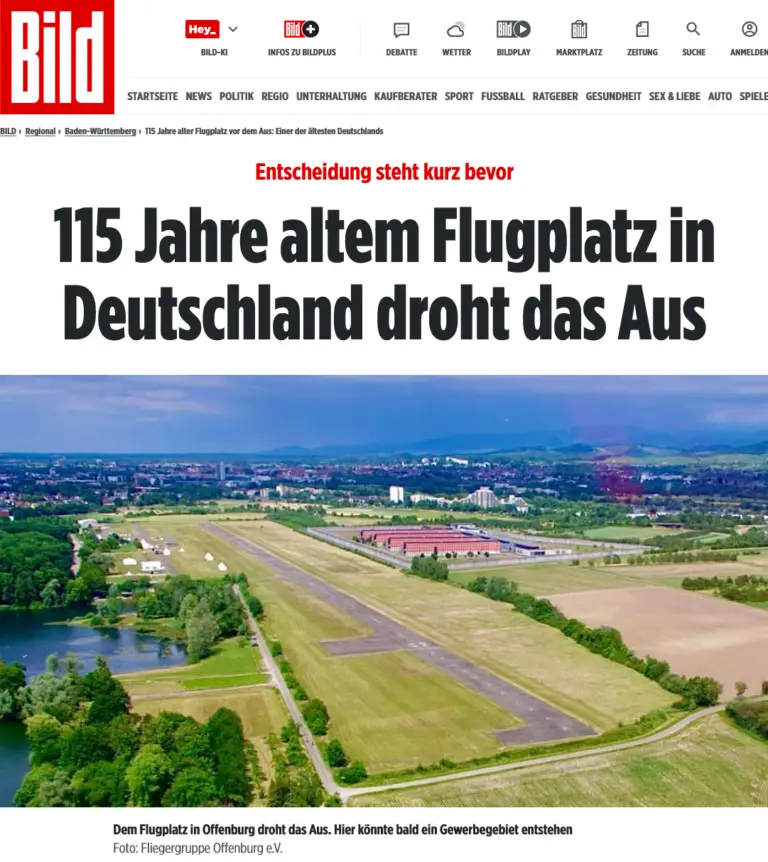 Mehr über den Artikel erfahren Wenn plötzlich ganz Deutschland hinschaut – Flugplatz Offenburg