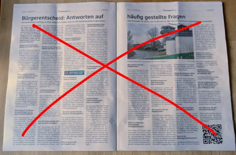 Mehr über den Artikel erfahren Bürgerentscheid im Amtsblatt: Information oder Kampagne?